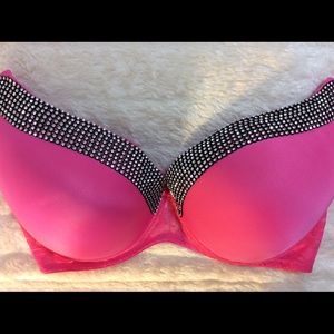 New Sexy Pink Bling Push Up Bra Plus Size Bra DDD